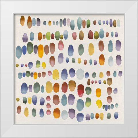 Playful I White Modern Wood Framed Art Print by Perry, Angela