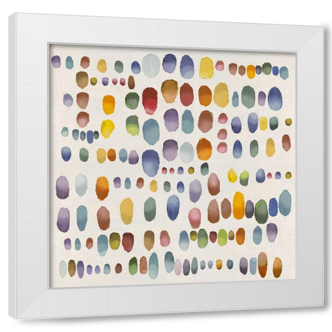 Playful II White Modern Wood Framed Art Print by Perry, Angela
