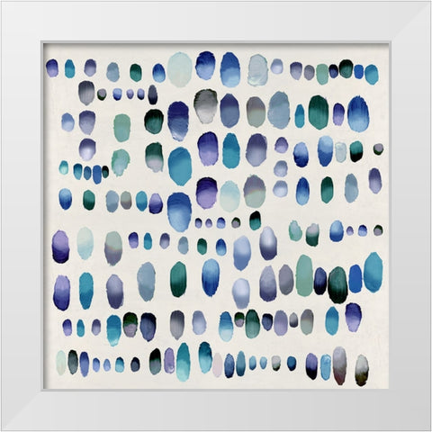 Playful Jewel Tones I White Modern Wood Framed Art Print by Perry, Angela