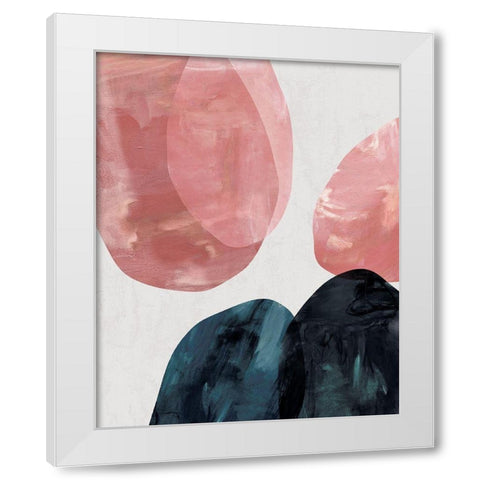 Organic Shapes White Modern Wood Framed Art Print by Creative Artists Studio