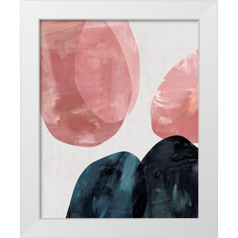 Organic Shapes White Modern Wood Framed Art Print by Creative Artists Studio