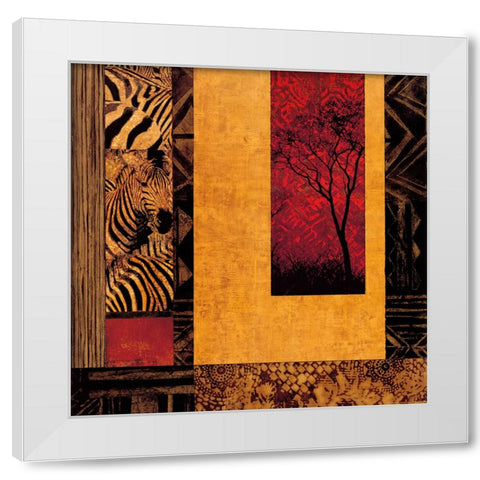African Studies II White Modern Wood Framed Art Print by Donovan, Chris