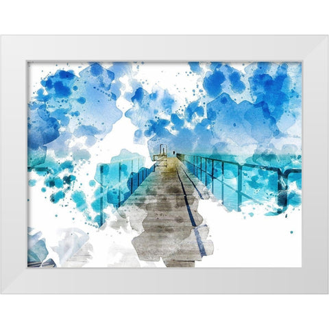 Pier I White Modern Wood Framed Art Print by Young, Chamira