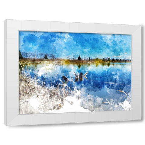 Broken PIer White Modern Wood Framed Art Print by Young, Chamira
