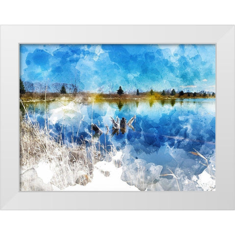 Broken PIer White Modern Wood Framed Art Print by Young, Chamira