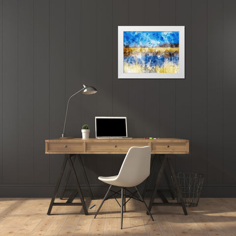 Phragmites I White Modern Wood Framed Art Print by Young, Chamira