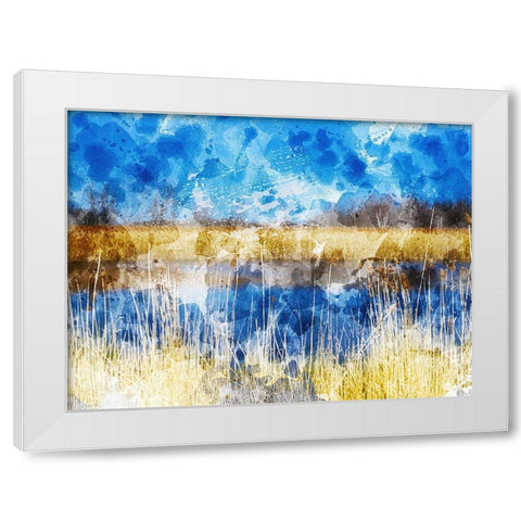 Phragmites I White Modern Wood Framed Art Print by Young, Chamira