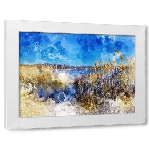Phragmites II White Modern Wood Framed Art Print by Young, Chamira