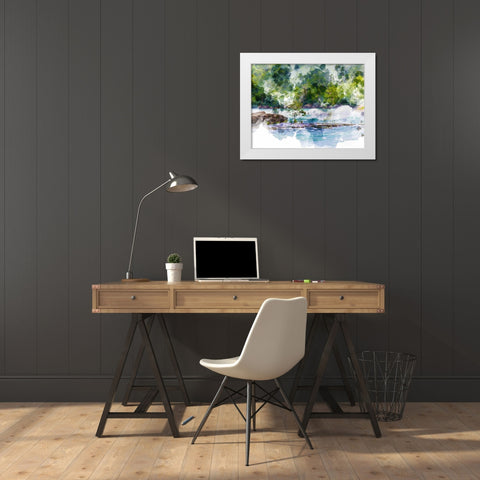 River Run II White Modern Wood Framed Art Print by Young, Chamira