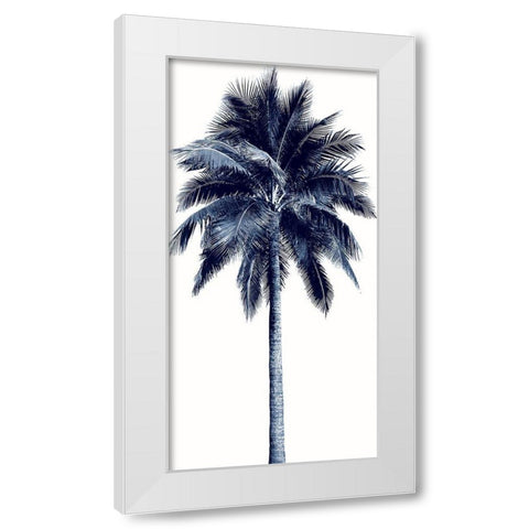 Palm Tree Blue I White Modern Wood Framed Art Print by Blake, Madeline