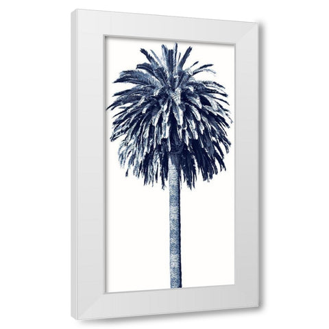 Palm Tree Blue II White Modern Wood Framed Art Print by Blake, Madeline