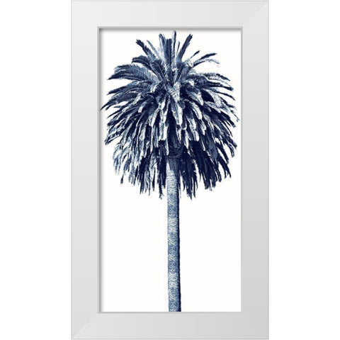 Palm Tree Blue II White Modern Wood Framed Art Print by Blake, Madeline