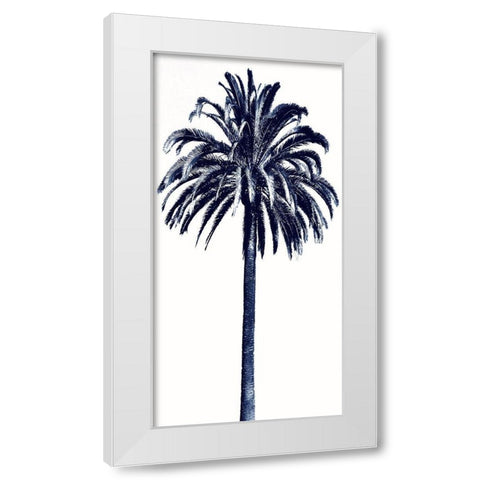 Palm Tree Blue III White Modern Wood Framed Art Print by Blake, Madeline