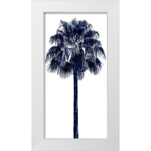 Palm Tree Blue IV White Modern Wood Framed Art Print by Blake, Madeline