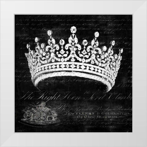 Her Majestys Jewels I White Modern Wood Framed Art Print by Devellier, Deborah