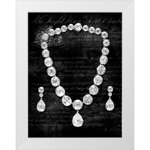 Her Majestys Jewels II White Modern Wood Framed Art Print by Devellier, Deborah