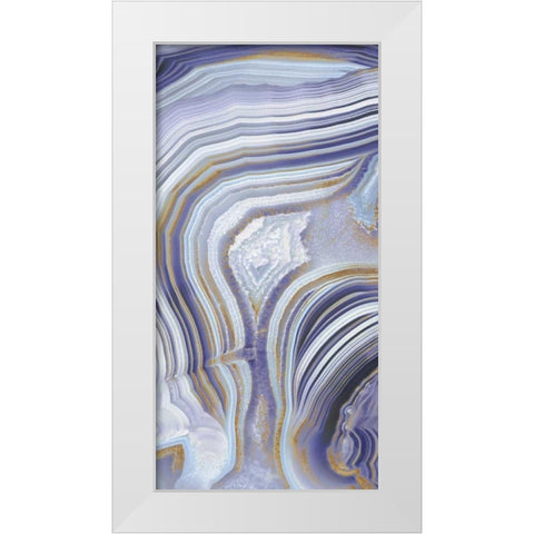 Agate Flow I White Modern Wood Framed Art Print by Carson, Danielle
