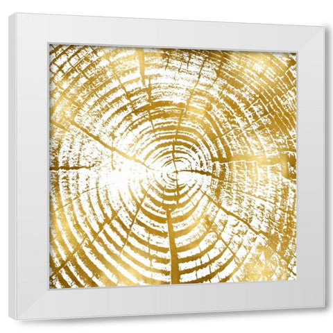 Chipped Gold I White Modern Wood Framed Art Print by Carson, Danielle