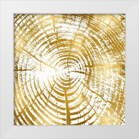 Chipped Gold I White Modern Wood Framed Art Print by Carson, Danielle
