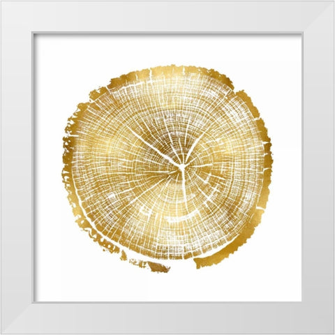 Timber Gold I White Modern Wood Framed Art Print by Carson, Danielle