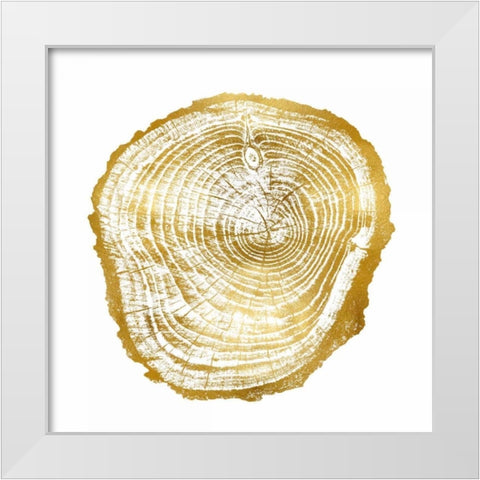 Timber Gold III White Modern Wood Framed Art Print by Carson, Danielle