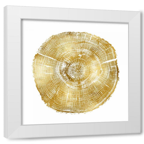 Timber Gold IV White Modern Wood Framed Art Print by Carson, Danielle
