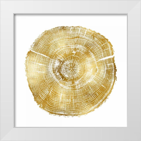 Timber Gold IV White Modern Wood Framed Art Print by Carson, Danielle