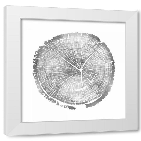 Timber Silver I White Modern Wood Framed Art Print by Carson, Danielle