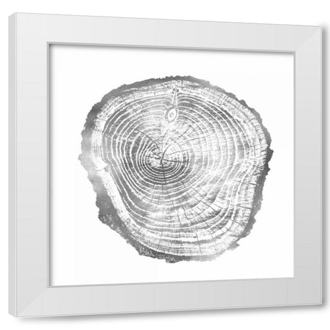 Timber Silver III White Modern Wood Framed Art Print by Carson, Danielle