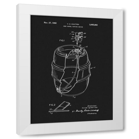 Beer Barrel 1962 White Modern Wood Framed Art Print by Sproul, Dan