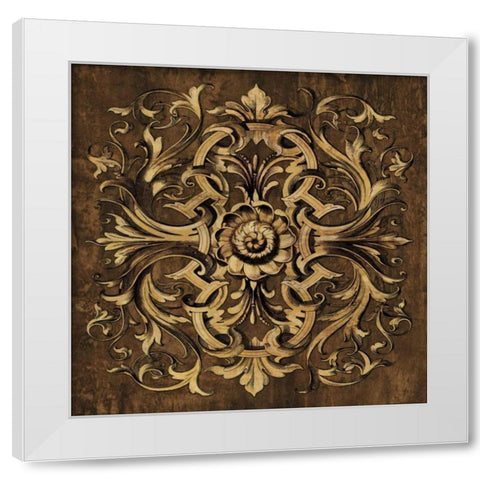 Classic Scroll I White Modern Wood Framed Art Print by Wright, Dylan