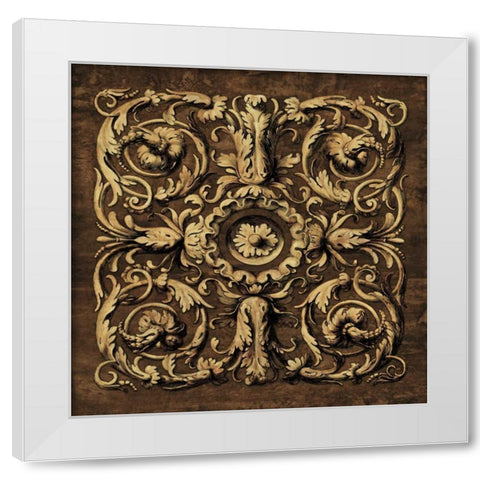 Classic Scroll II White Modern Wood Framed Art Print by Wright, Dylan