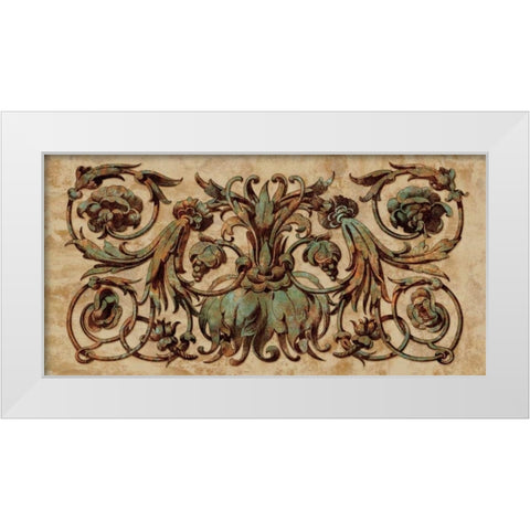 Patina I White Modern Wood Framed Art Print by Wright, Dylan