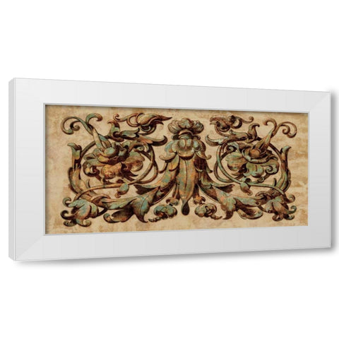 Patina II White Modern Wood Framed Art Print by Wright, Dylan