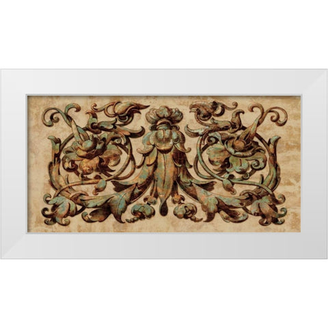 Patina II White Modern Wood Framed Art Print by Wright, Dylan