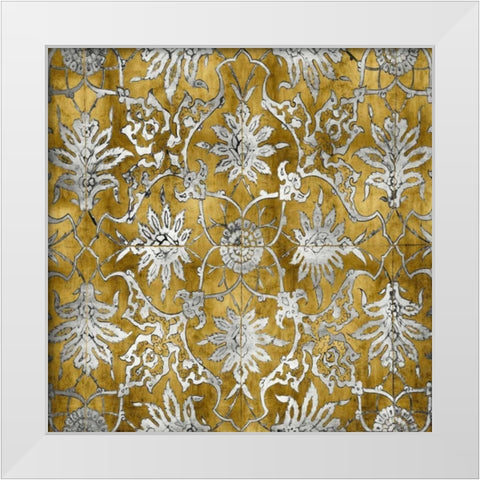 Ornate In Gold and Silver White Modern Wood Framed Art Print by Roberts, Ellie