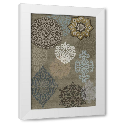 Decorative Ormanments I White Modern Wood Framed Art Print by Roberts, Ellie