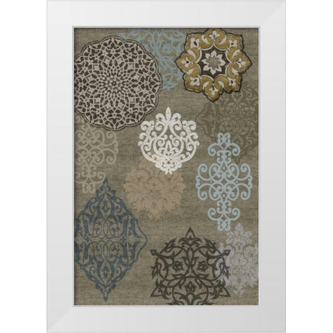 Decorative Ormanments I White Modern Wood Framed Art Print by Roberts, Ellie