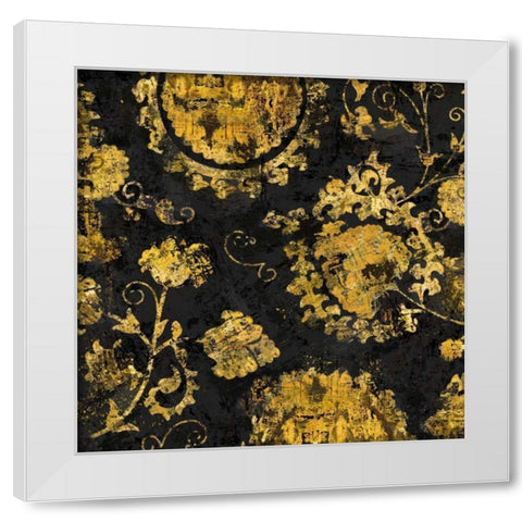 Adornment in Gold I White Modern Wood Framed Art Print by Roberts, Ellie