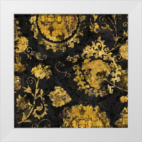 Adornment in Gold I White Modern Wood Framed Art Print by Roberts, Ellie