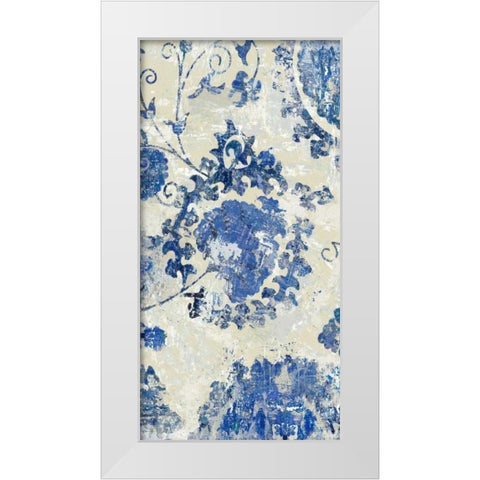 Adornment Panel Indigo I White Modern Wood Framed Art Print by Roberts, Ellie