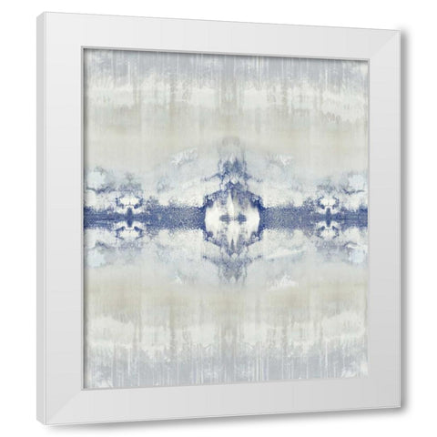 Entice - Indigo White Modern Wood Framed Art Print by Roberts, Ellie