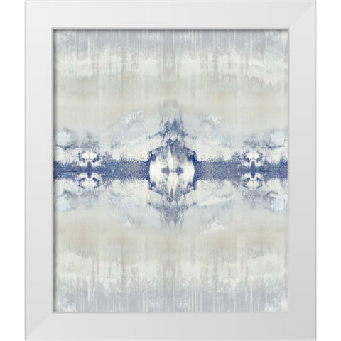 Entice - Indigo White Modern Wood Framed Art Print by Roberts, Ellie