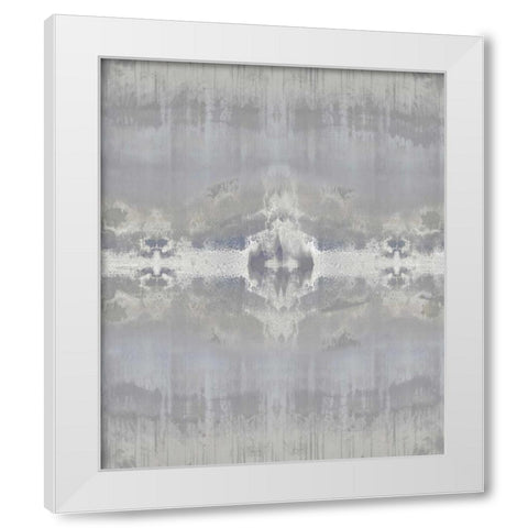 Entice - Grey White Modern Wood Framed Art Print by Roberts, Ellie