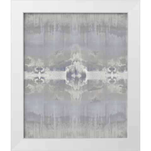 Entice - Grey White Modern Wood Framed Art Print by Roberts, Ellie