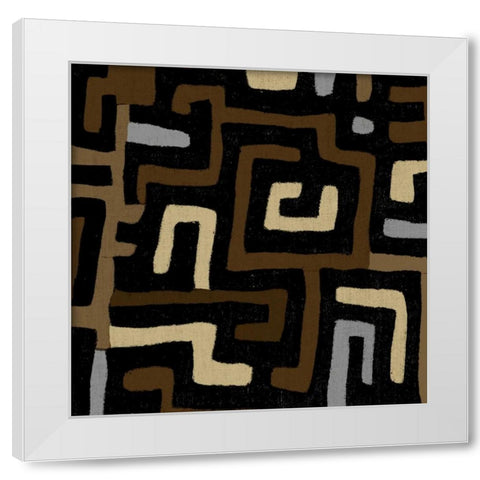 Mudcloth I White Modern Wood Framed Art Print by Roberts, Ellie