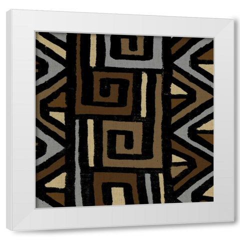 Mudcloth VI White Modern Wood Framed Art Print by Roberts, Ellie