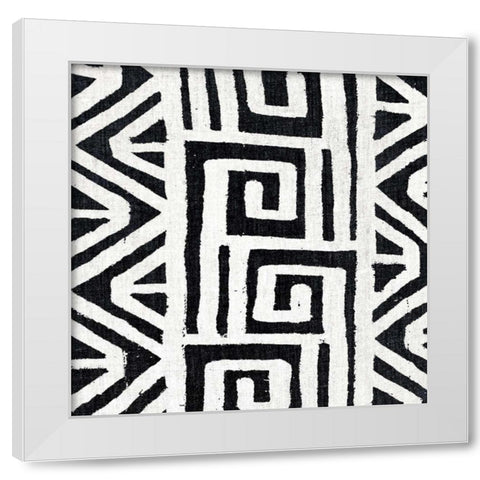 Mudcloth White VIII White Modern Wood Framed Art Print by Roberts, Ellie