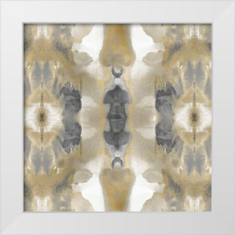 Paramount Gold White Modern Wood Framed Art Print by Roberts, Ellie