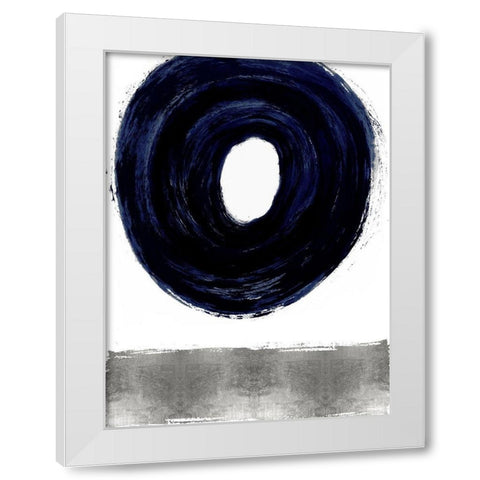 Glide Blue II White Modern Wood Framed Art Print by Roberts, Ellie